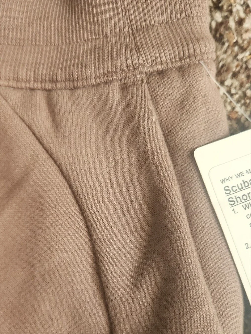 lululemon athletica Women's Taupe Scuba High Rise Shorts